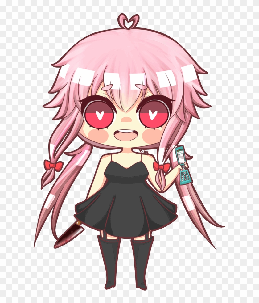 Angry Anime Girl Chibi For Kids - Yuno Gasai Chibi Gif #868323
