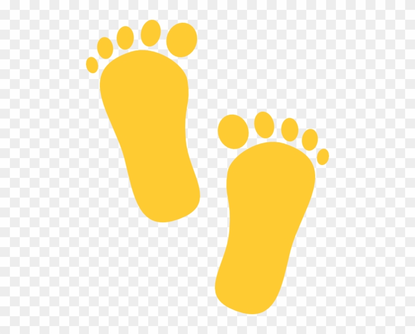 Footprints Clipart Yellow - First Mother's Day New Mom Gift Baby Footprints 18k #868494