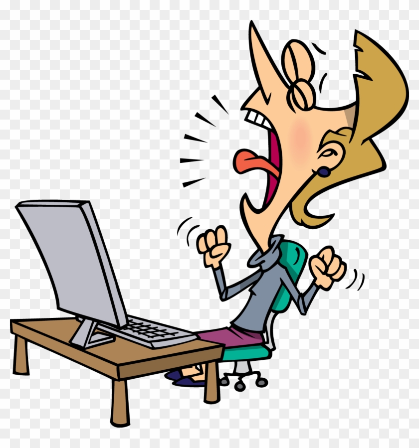 Frustrated Computer User Cartoon #869674