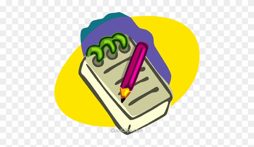 Note Pad, Pencil, Office Stationary Royalty Free Vector - Clip Art #871010