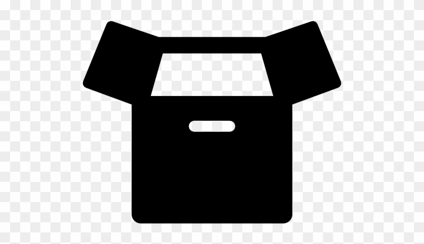 Open Box Free Icon - Black Box Png Icon #871591