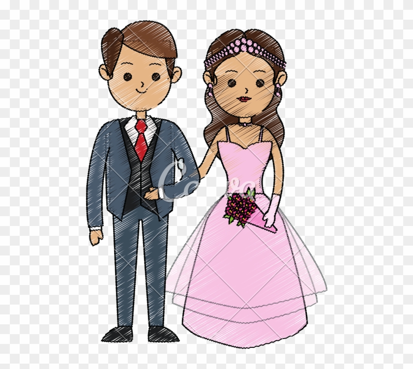 Bride And Groom Cartoon - ジューン ブライド イラスト 無料 #872515