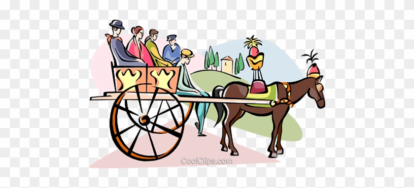 Horse Carriage Ride In Palermo, Sicily Royalty Free - Horse Carriage Clipart #872693