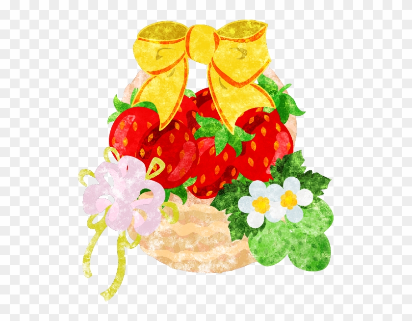 フリーのイラスト素材苺が沢山詰められたカゴ Free Illustration The Basket - フリーのイラスト素材苺が沢山詰められたカゴ Free Illustration The Basket #872897