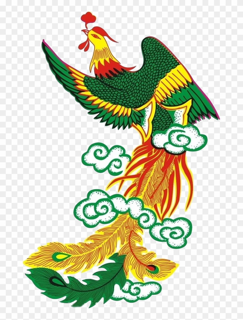 Fenghuang Cartoon Relief - 凤凰 图案 #873314