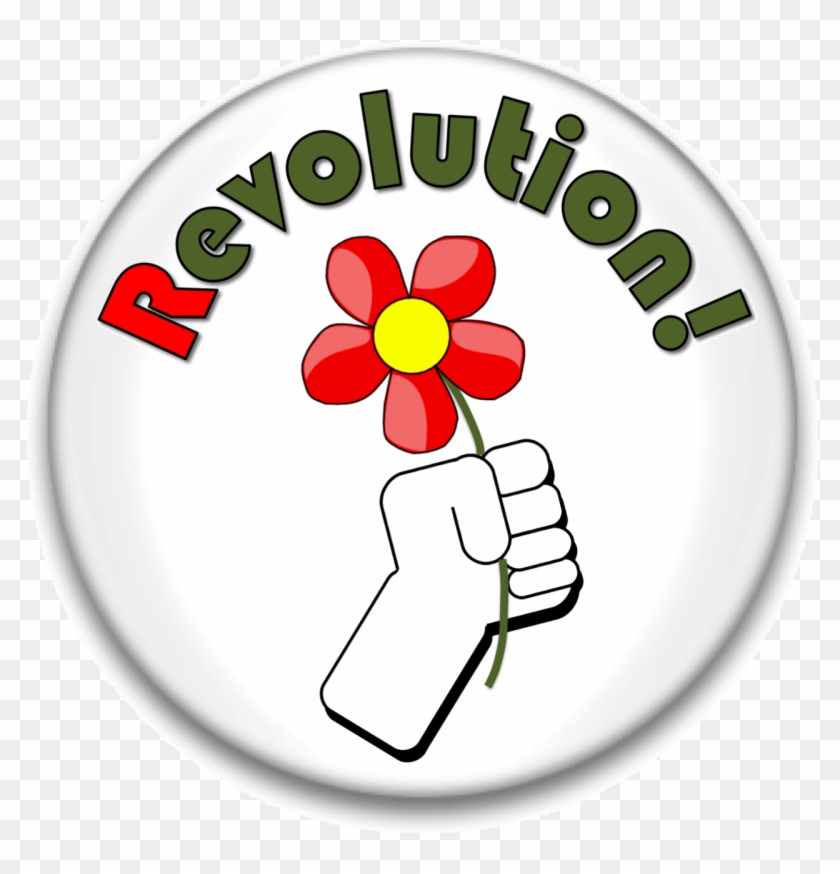 Revolution Flower Buttonpic - Flower Clip Art #873387