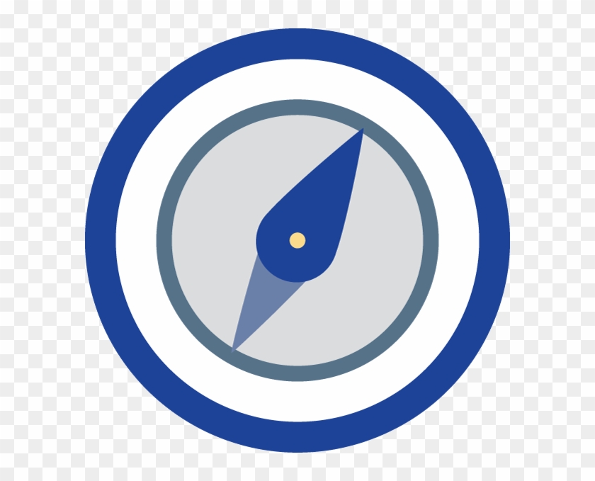 Blue Circle With Compass Inside - Circle #873512