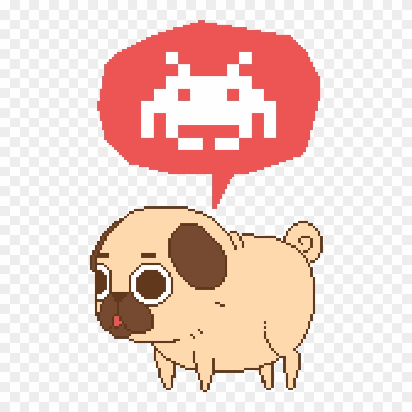 Puglie Was Testing Out The Pixel Life For A Really - Space Invaders Alien Sprites #873992