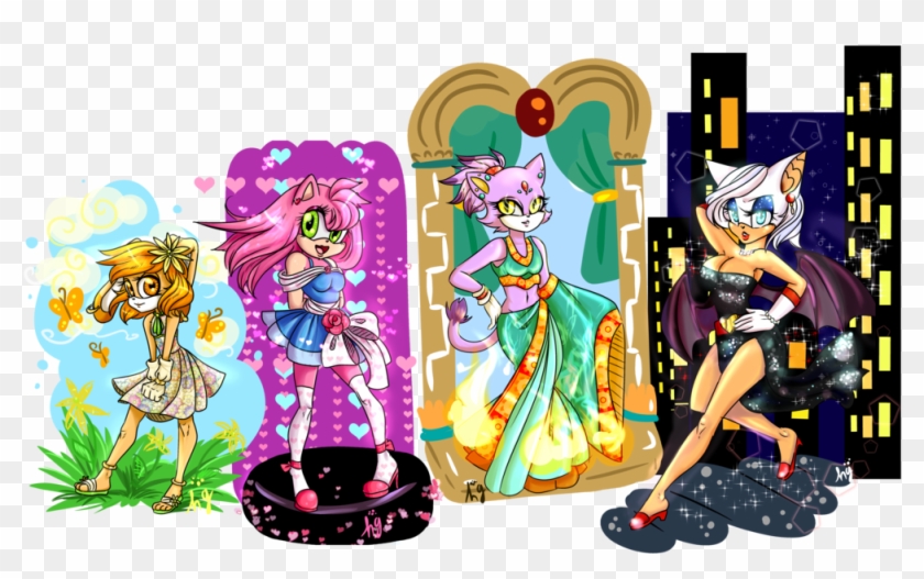 Sonic Girls Formal Wear - Cartoon #874303