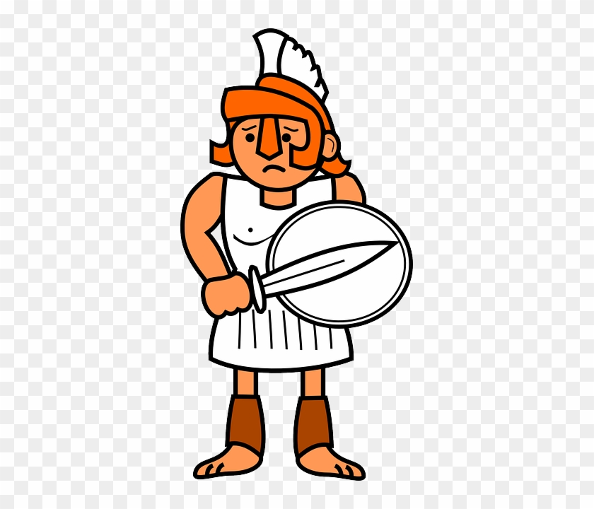 Sword Soldier, Greek, History, Person, Shield, Blade, - Greek Soldier Clipart #874777