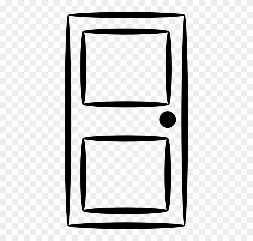 Door Entrance Enter - Cartoon Door Black And White #875125