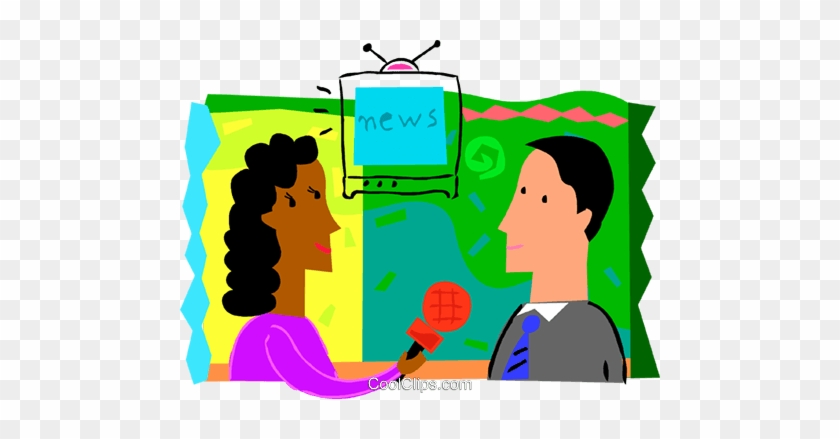 Journalist Clipart Television Interview - Clip Art News Reporter #875234
