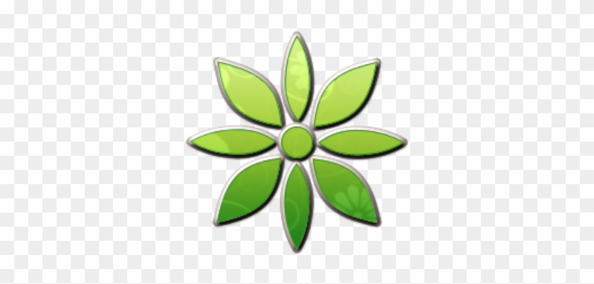Cropped 053959 Retro Green Floral Icon Natural Wonders - Beach #875792