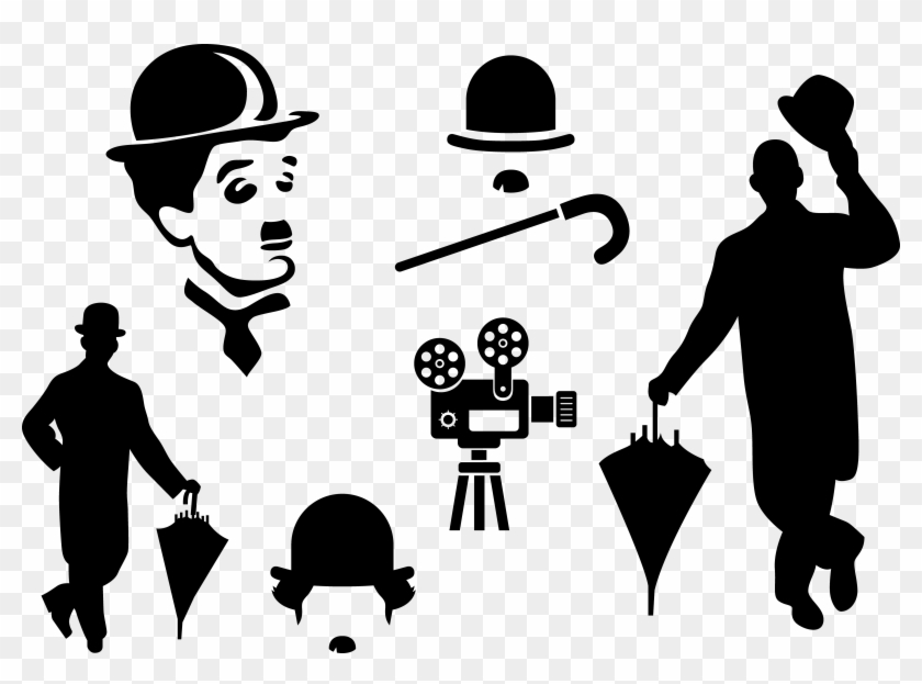 Coreldraw Comedy Computer File - Charlie Chaplin Silhouette #876011