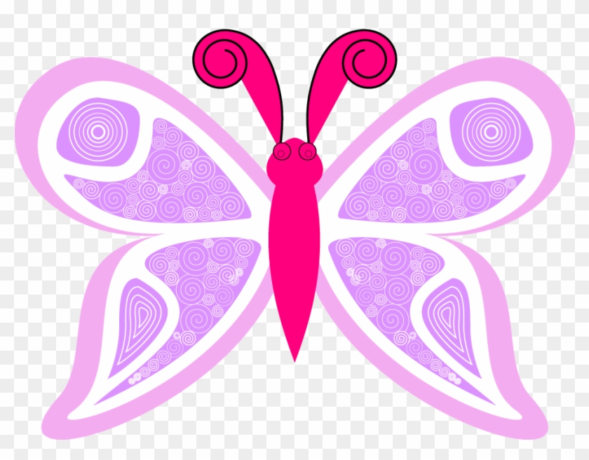 Butterfly Vector Png Cute Swirly Butterfly Vector - Pink Purple Butterfly Name Tote Bag, Adult Unisex, #876198