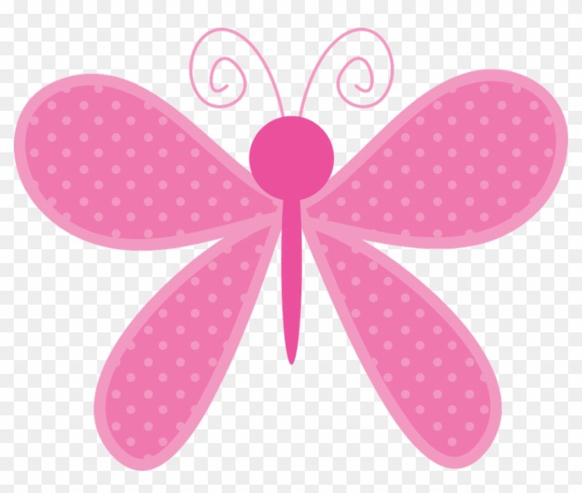 Flowerpots Clipart Butterfly - Butterfly Pink Clipart #876223