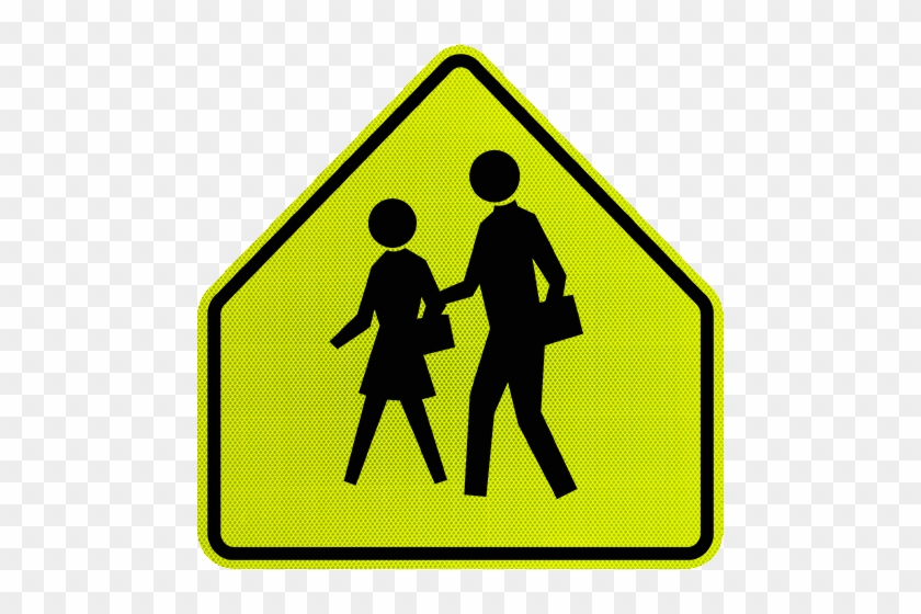 Road Symbol Signs And Traffic Symbols For Roadway Use - School Zone Sign #876276