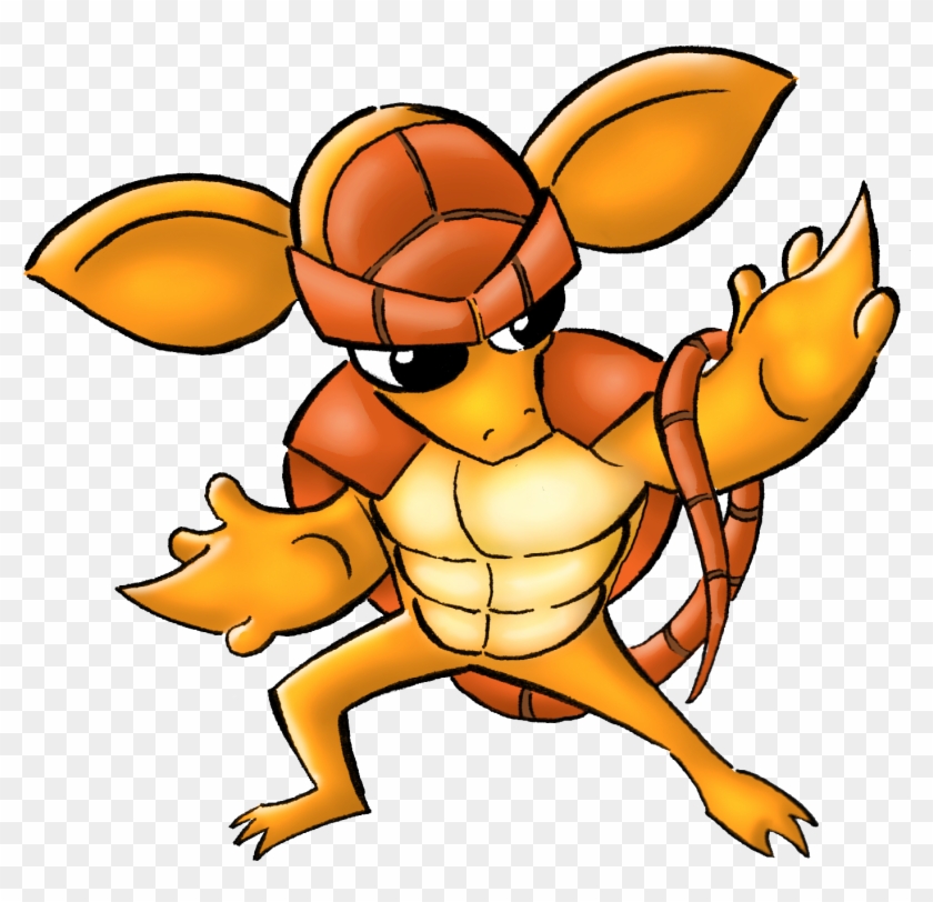 Armadillo Clip Art Silhouette - Cartoon Armadillo #876530
