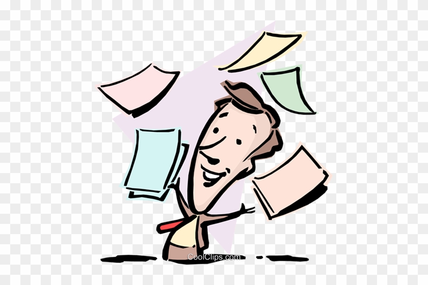 Cartoon Man With Papers - Interesante Aburrido #876586