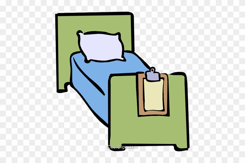 Hospital Bed Royalty Free Vector Clip Art Illustration - Hospital Bed #876931