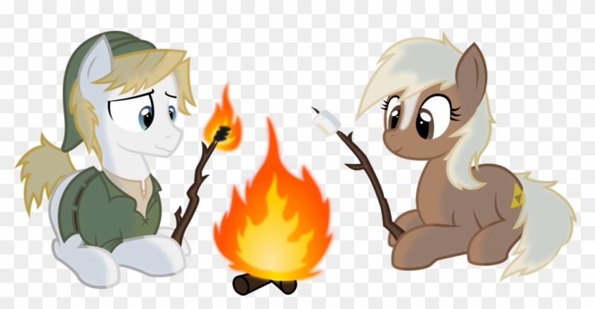 Link Roasting Marshmellows By Racer437 - Cartoon #877494