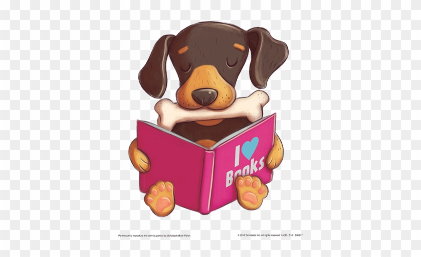 Dog With Bone Reading An I Heart Books Book - Paws For Books Book Fair #877874