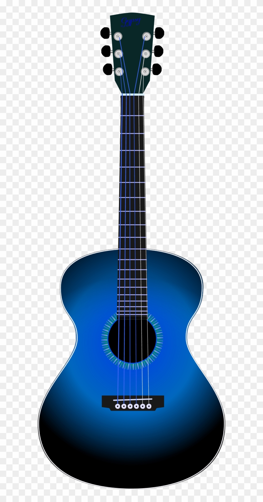 Electric Guitar Line Art Free - Blue Guitar Clip Art #879237