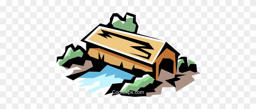 Covered Bridges Royalty Free Vector Clip Art Illustration - Royalty-free #879464