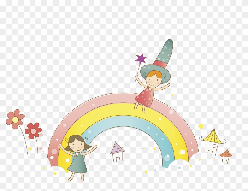 Cartoon Stock Photography Illustration - การ์ตูน ตกแต่ง ภาพ สายรุ้ง #879854