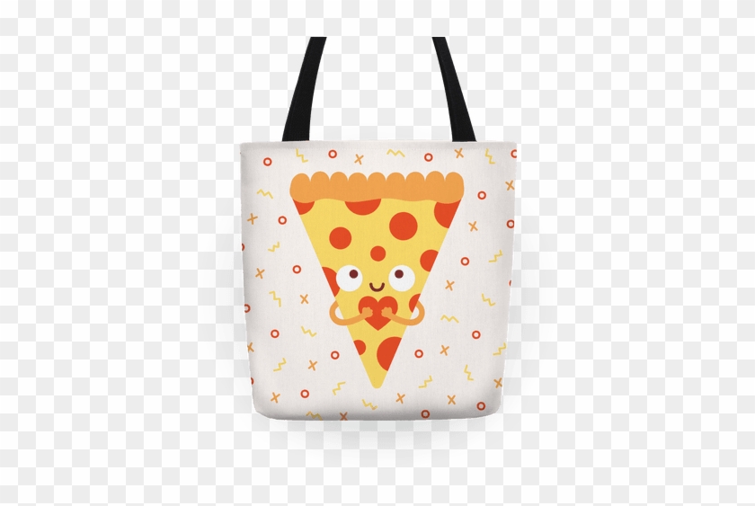 Pizza My Heart Tote - Pizza My Heart Tote Bag: Funny Tote Bag From Lookhuman. #880246