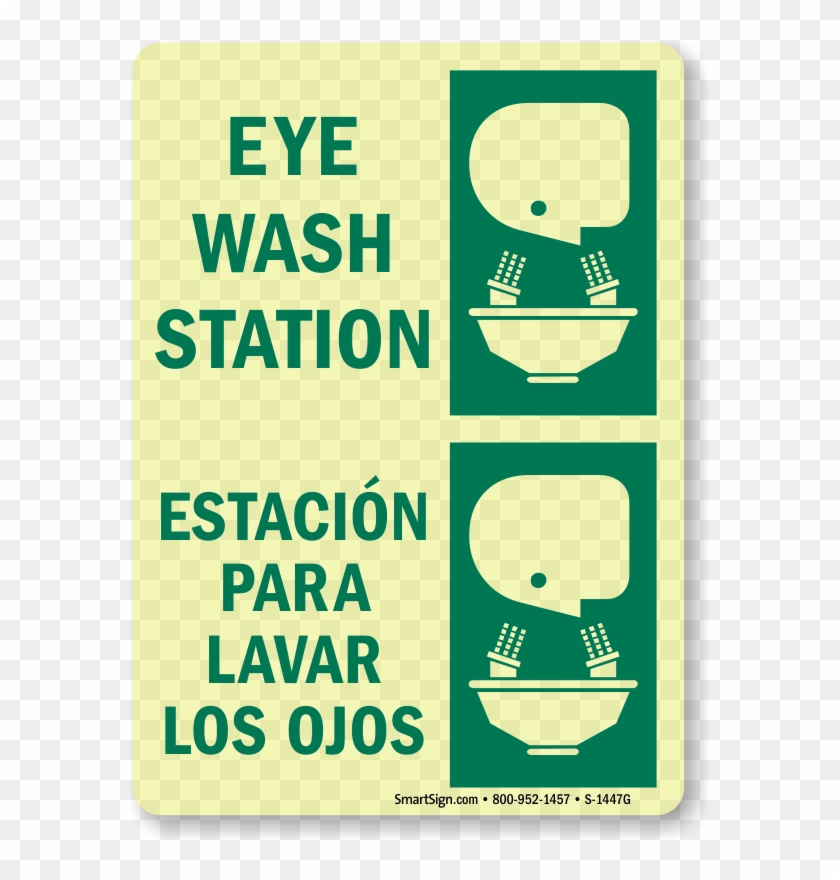 Zoom - Buy - Smartsign Eye Wash Station With Graphic, Aluminum Sign, #880510