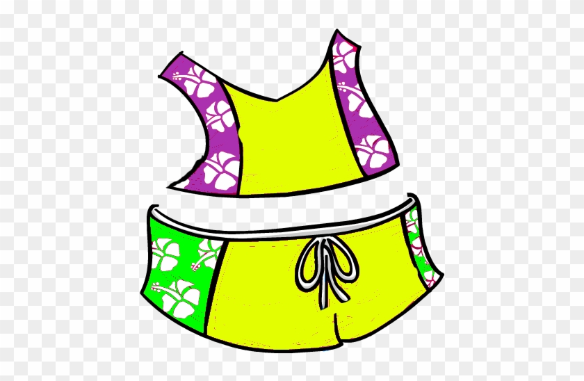 Grren, Yellow And Purple Bathing Suit - Grren, Yellow And Purple Bathing Suit #881105