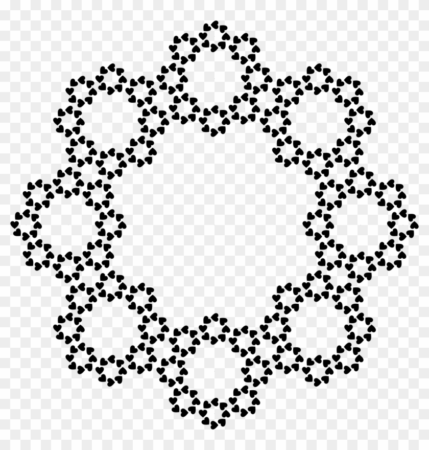 Hearts Frame Black - Circle #881839