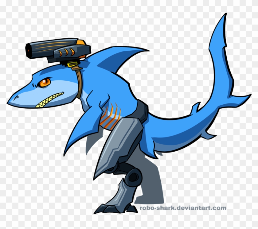 Robot Shark Drawing - Draw A Robot Shark #882202