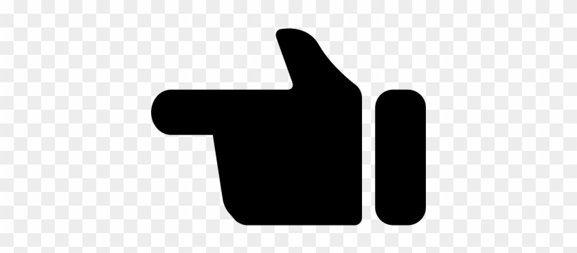 Hand Black Shape Pointing Left With One Finger Vector - Hand Pointing Icon White #882411