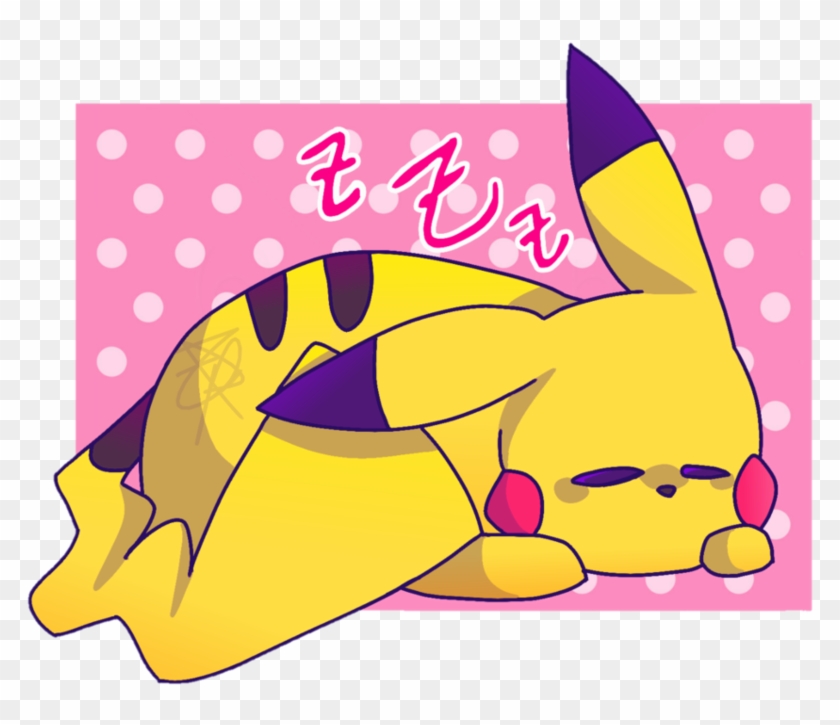 Sleepy Pikachu By Zannbie - Cartoon #882561