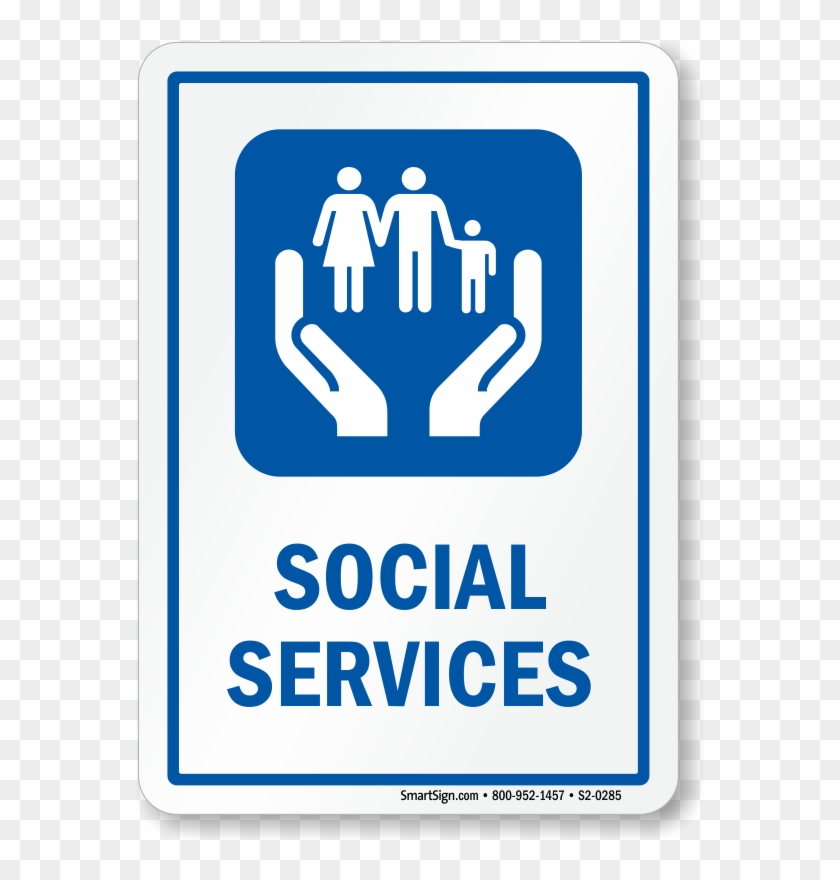 Service Sign - Brady Corp 142545 Sign, Social Services With Picto #883742