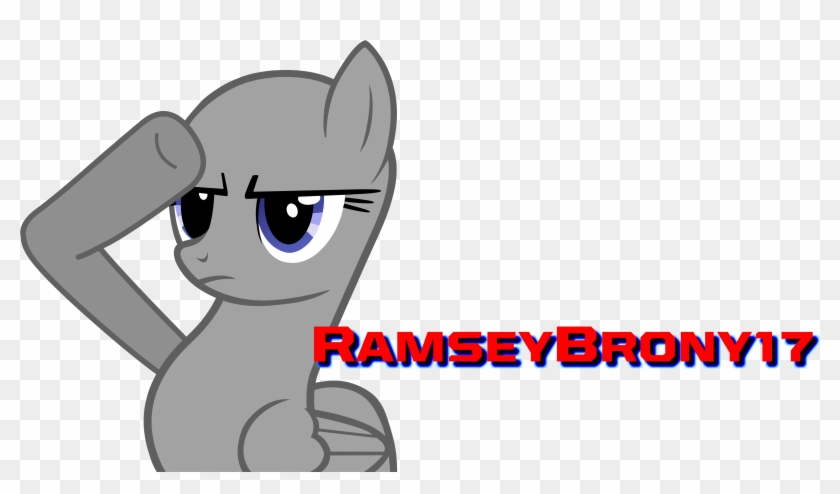 Alicorn Salute Base Vector By Ramseybrony17 - Mlp Pegasus Base Salute #884272