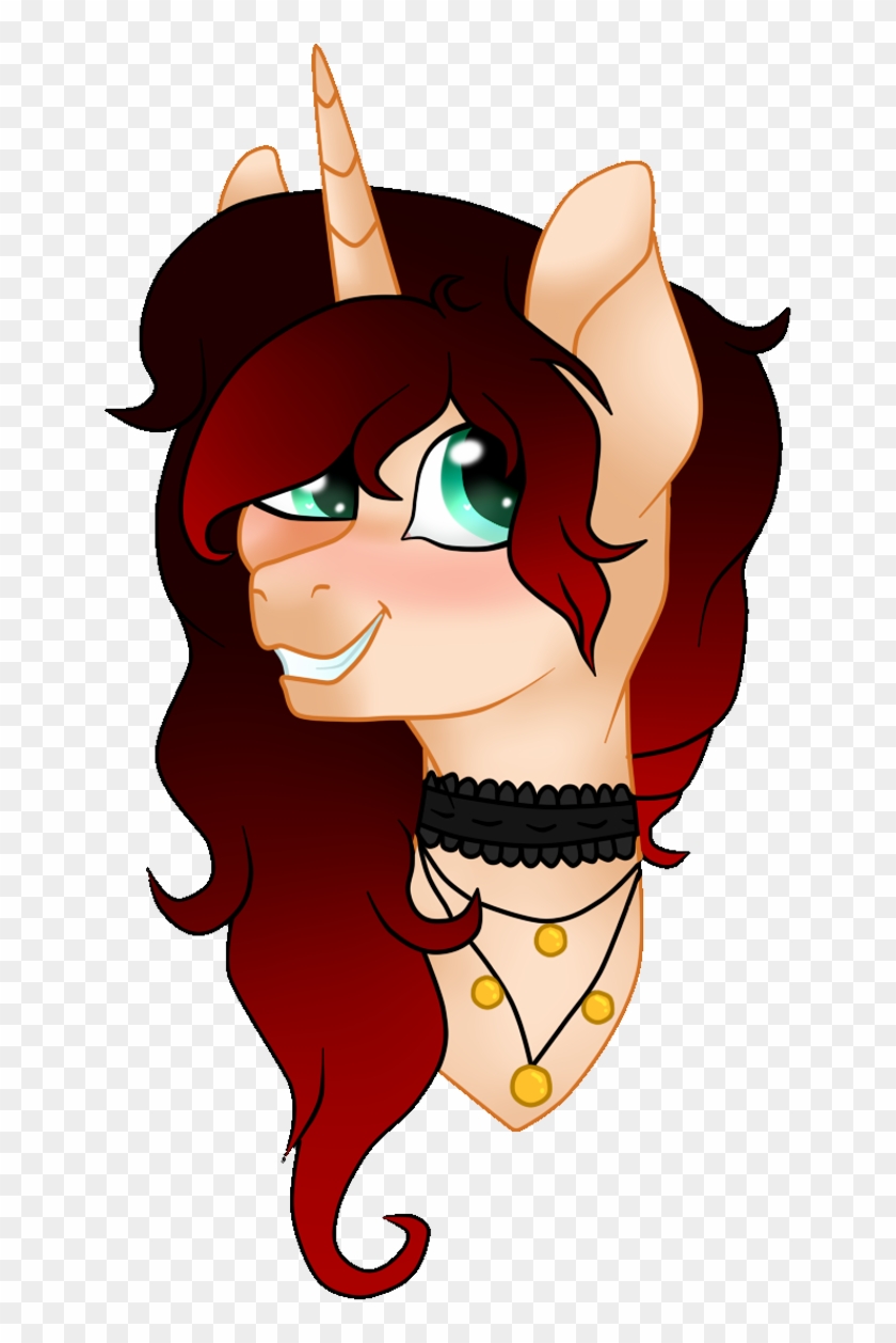 Cindypinkartje, Bust, Choker, Female, Mare, Oc, Oc - Cartoon #884489