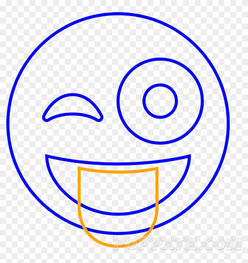 Next Draw The Tongue As Shown In The Example Inside - You Can Draw Of Emojis #884492