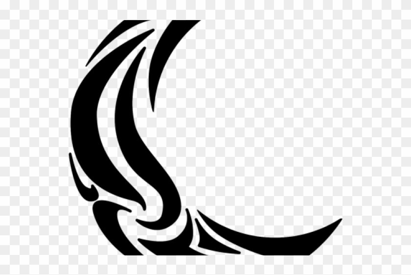 Crescent Clipart Tribal - Luna Tribal Tattoo #884602