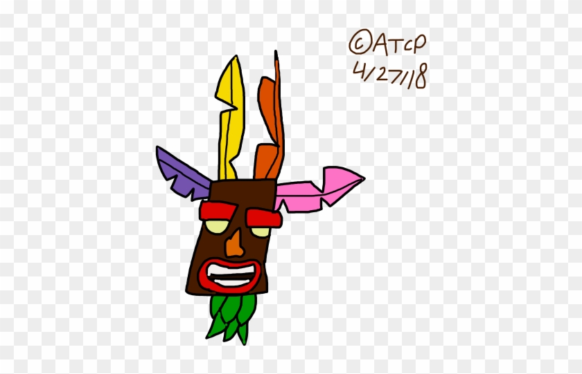 Aku Aku Crash Bandicoot Fan Art Male Boy Angelthecyborgpanda - Cartoon #885755