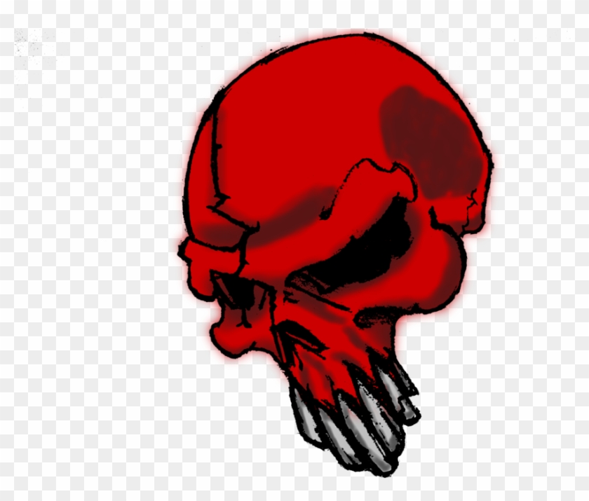 Red Skull Bone Clip Art - Skull #885893
