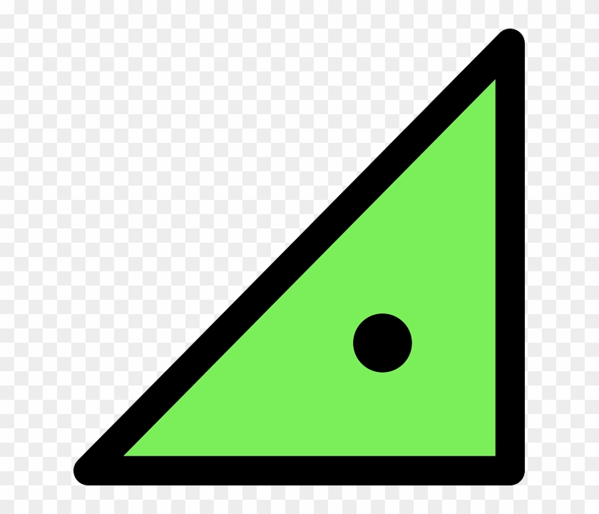 Green, Circle, Triangle, Shape, Dot, Geometric - Triangle And Dot Rectangle #886639