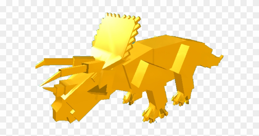 Golden Triceratops - Origami #888844
