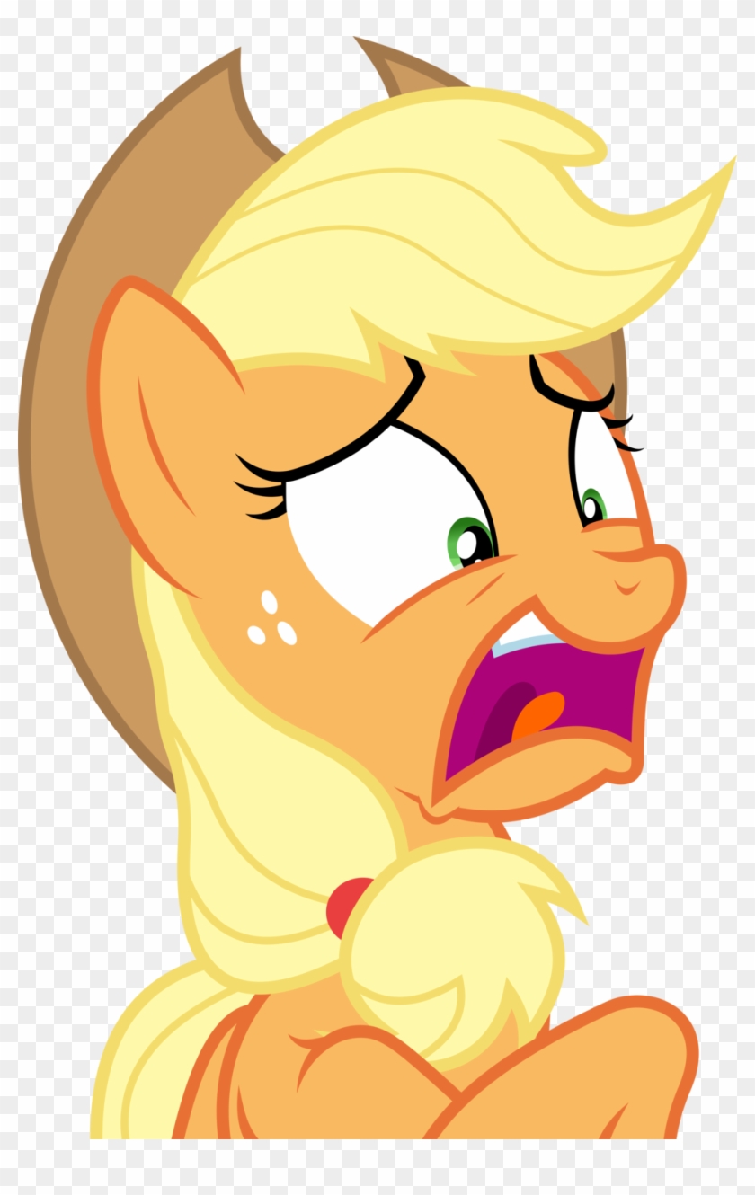 Slightly Scared Applejack By Dasprid Slightly Scared - Applejack Scared Vector #889415