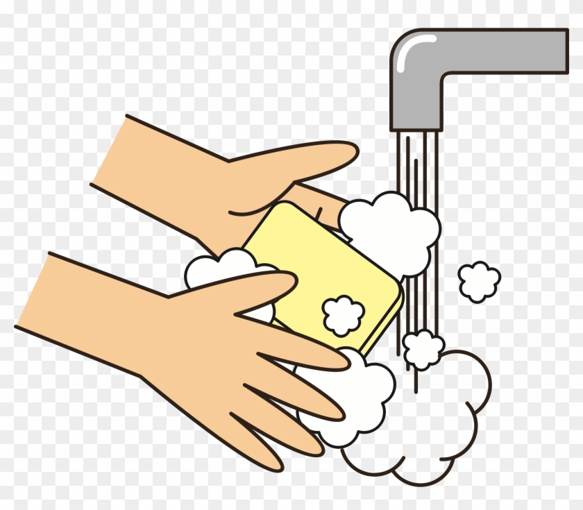 Washing Hands With Soap Cartoon Download - Washing Hands Clip Art #889503