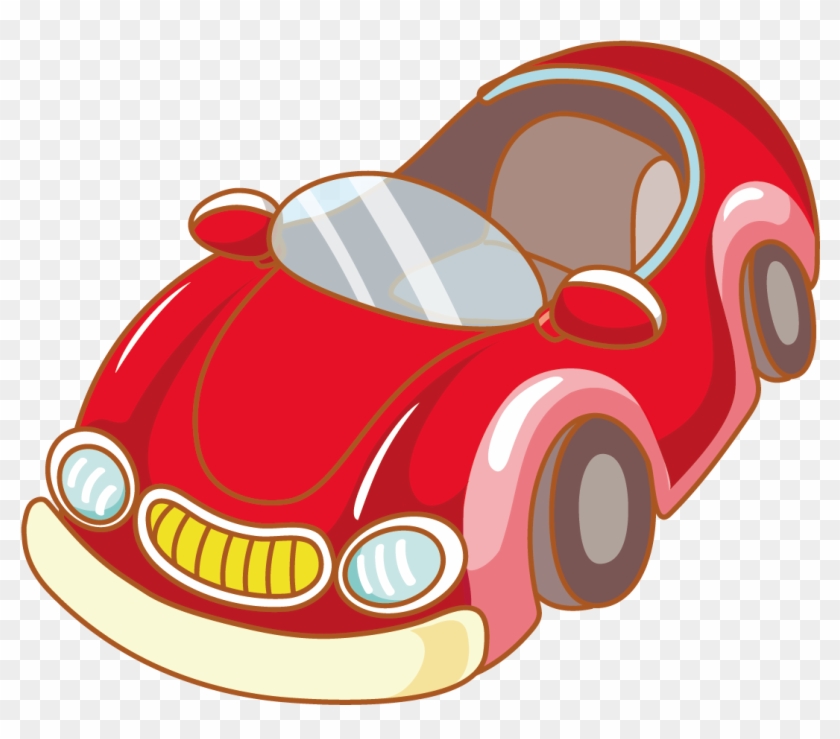 Red Sports Car Vector Material - 卡通 車子 #889941