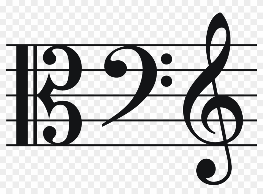File - Clefs - Svg - Treble Alto And Bass Clef #890151