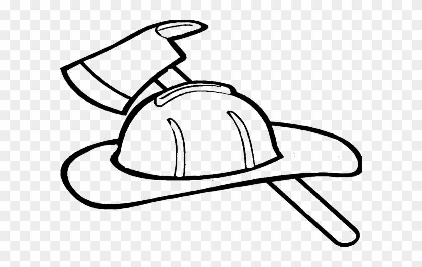 Police Hat Clip Art Black And White - Draw A Firefighter Hat #890581